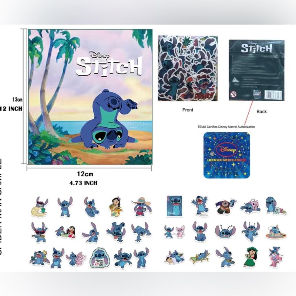 NIP 50pc Disney Officially Licensed Lilo & Stitch Stickers - Picture 4 of 6